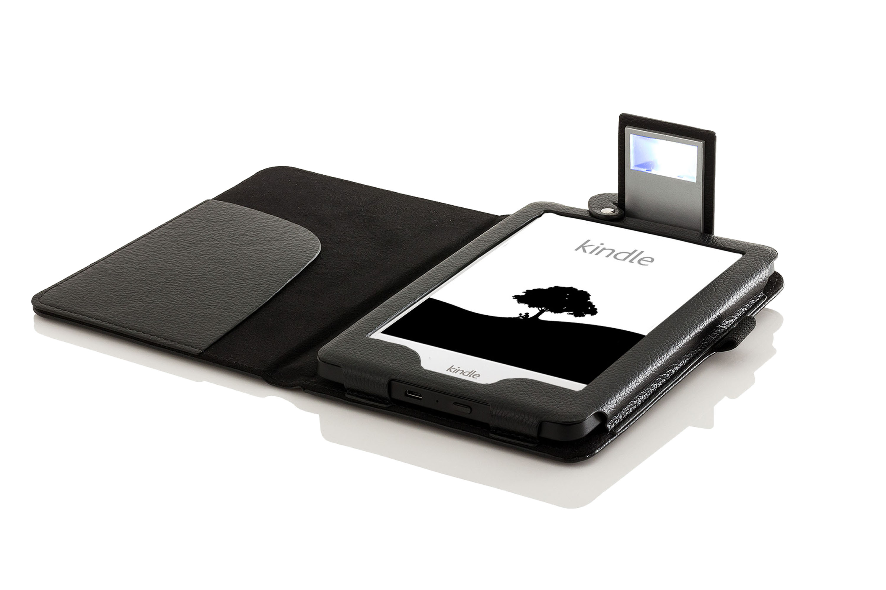 Forefront Cases® Leather Case Cover with LED Light Amazon Kindle 2016